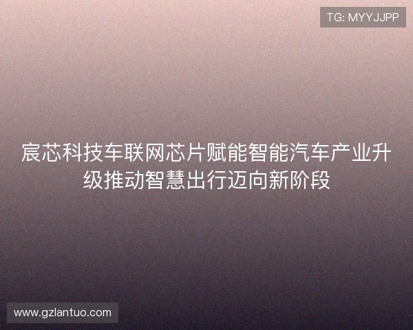 宸芯科技车联网芯片赋能智能汽车产业升级推动智慧出行迈向新阶段